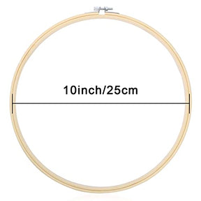 10 Inch Wooden Round Embroidery Hoops Bamboo Circle Cross Stitch Hoop