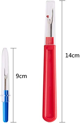 Red 2 Big And 2 Small Thread Remover Kit With 1 Thread Nipper Zipper Bag