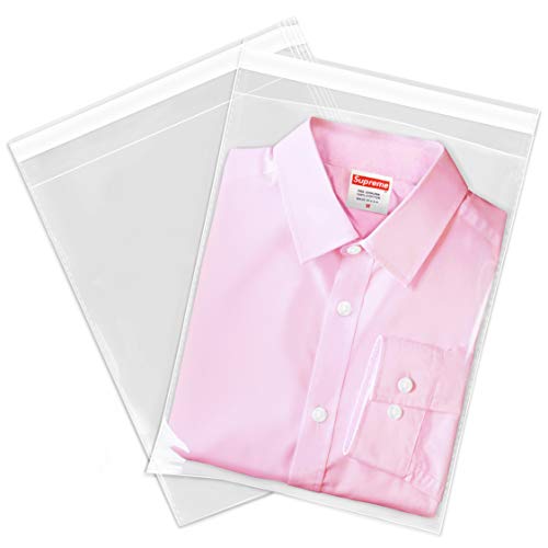 10x13 100 Count Cellophane Bags Clothing & T Shirts Clear Plastic Bags