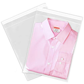 12x15 100 Count Cellophane Bags Clothing & T Shirts Clear Plastic Bags