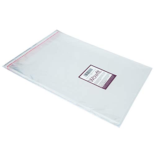 12x16 Inches 100 Count Clear Cellophane Plastic Bags T Shirt Bags