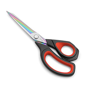 9.5 Inches Black/Red Fabric Scissors All-Purpose Stainless Steel Scissors