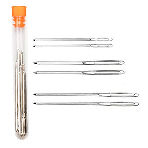 6 Pieces Large Eye Blunt Needles Stainless Sewing Needles