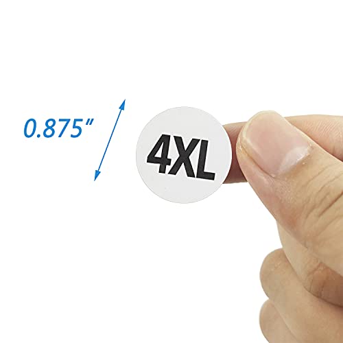 1000 Pcs 4xl Clothing Size Stickers Labels Adhesive Size Stickers For Clothing