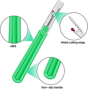 Green 2 Big And 2 Small Seam Thread Remover Kit With 1 Thread Nipper Tool Zipper Bag