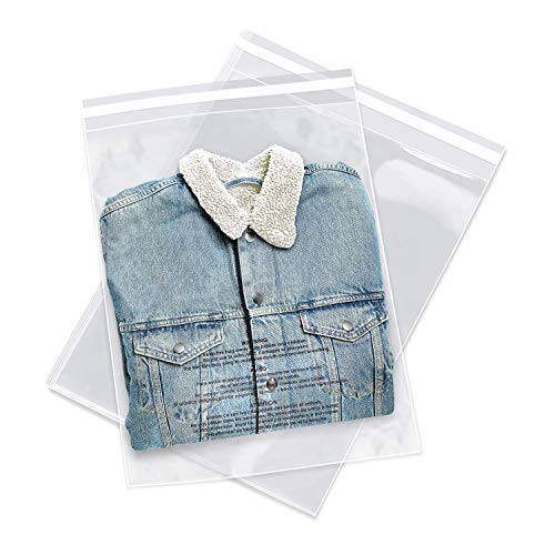 18x24 200 Count Clear Poly Bags T Shirt Plastic Bags Cellophane Bags