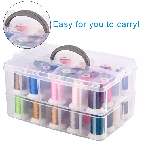 3 Layers Case Storage Box Embroidery Thread Organizer For 60 Spools