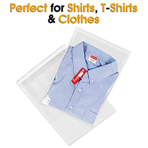 10x13 200 Count Poly Bags For Shirts T Shirt Bags Clear Plastic Bags
