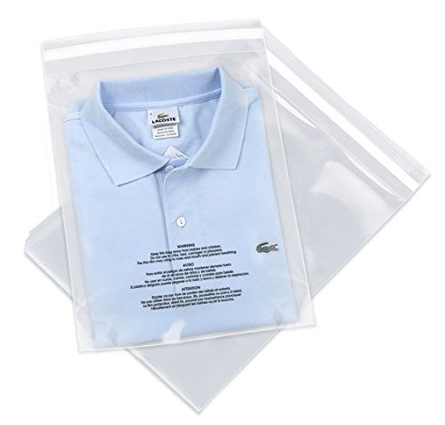 11x14 100 Count Poly Bags Plastic Shirt Bags Clear Plastic Bags