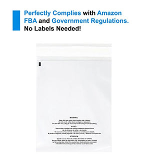 6x9 200 Count Clear Poly Bags T Shirt Plastic Bags Cellophane Bags