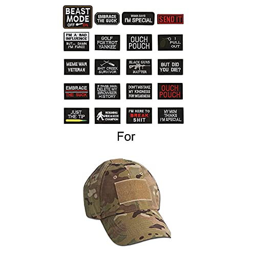 20 Pieces Tactical Military Patch Embroidery Patch Set For Military Uniforms