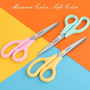 3 Pack Yellow Pink Green Scissors Sewing Scissors Craft Scissors
