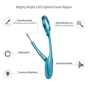 Silver Lighted Seam Ripper With Magnifier Seam Ripper Tool Unpicker