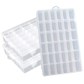 3 Pack Plastic Organizer 36 Compartments Container Box Storage Box
