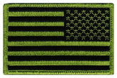 Reverse Green USA Flag Embroidered Patch America Iron On Patches Military