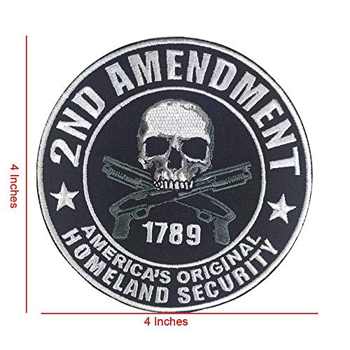 2 Pcs Skull Patch Iron On Patches Biker Patches Embroidered Patches