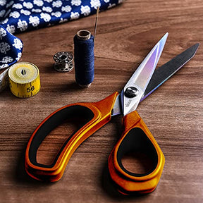 8.5 Inches Black/Aurantia Fabric Scissors All-Purpose Stainless Steel Scissors