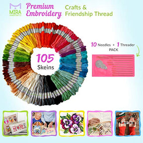 116 Pack Rainbow Color Embroidery Floss Friendship Bracelets Floss