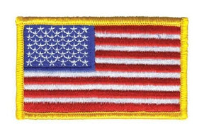 Gold Border America Flag Patch USA Flag Patch Sew On Embroidered Patch