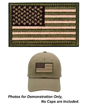 Coyote Green Tactical Patches Of USA Flag With Hook And Loop For Army Uniform