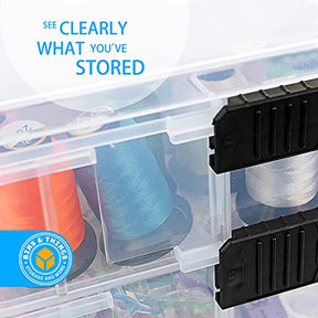 Storage Container With 18 Adjustable Compartments Craft Containers