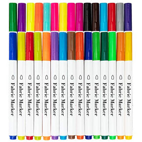 30 Colors Fabric Markers Fabric Permanent Marker For T-Shirts Clothes