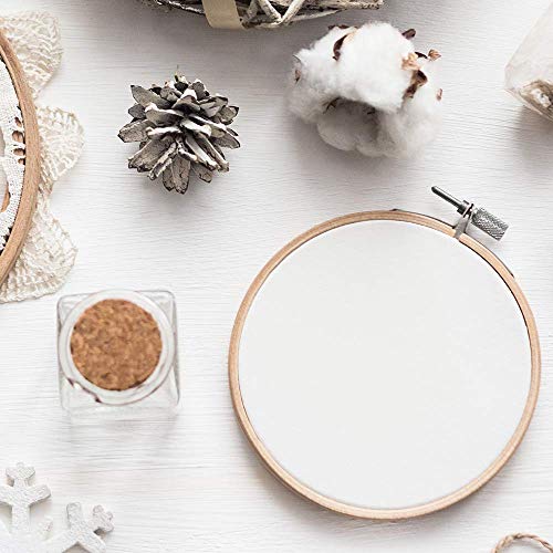 12 Pieces 4 Inch Round Embroidery Hoop Bulk Wholesale Bamboo Circle Cross Stitch Hoop Ring