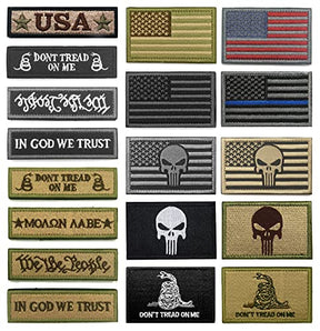 18 Pieces USA Flag Patch America Flag Patches Set For Military Uniforms