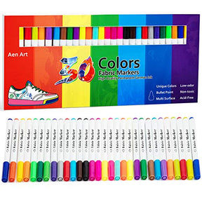30 Colors Fabric Markers Fabric Permanent Marker For T-Shirts Clothes