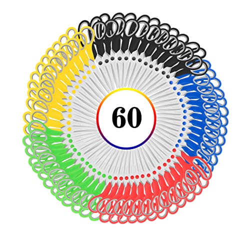 60 Pack Assorted Color Stainless Steel Scissors Craft Scissors