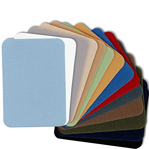 Assorted Colors 14 Pcs Fabric Iron On Patches Inside & Outside