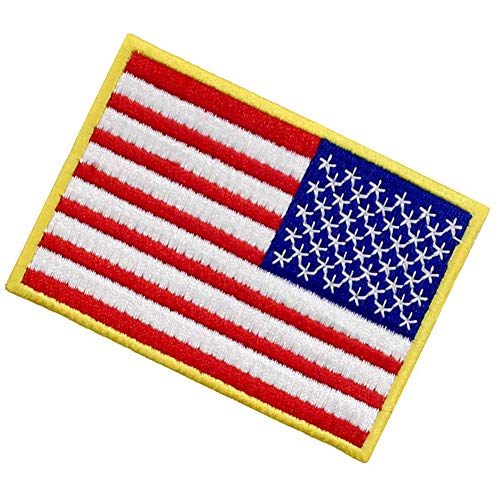 Tactical Reverse America Flag Patch Embroidered Iron On USA Military