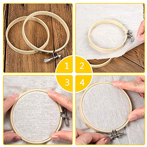 3 Inch Wooden Round Embroidery Hoops Bamboo Circle Cross Stitch Hoop