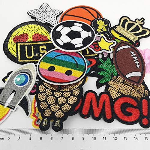 20 Pcs Kids Embroidered Patch Iron On Patch Applique Patches