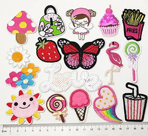 30 Pcs Random Assorted Styles Embroidered Patch Sew On Patch Applique Clothes