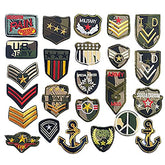 24 Pcs Soldier Badges Embroidered Patch Sew On Patch Applique Clothes