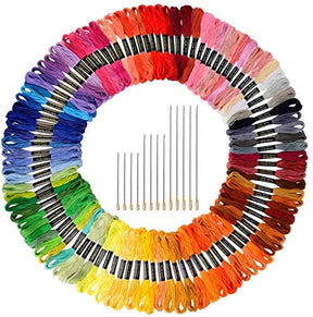 124 Skeins Embroidery Floss Cross Stitch Thread With Needles