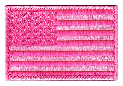 Pink USA Flag Embroidered Patch United States Of America Iron On Patch
